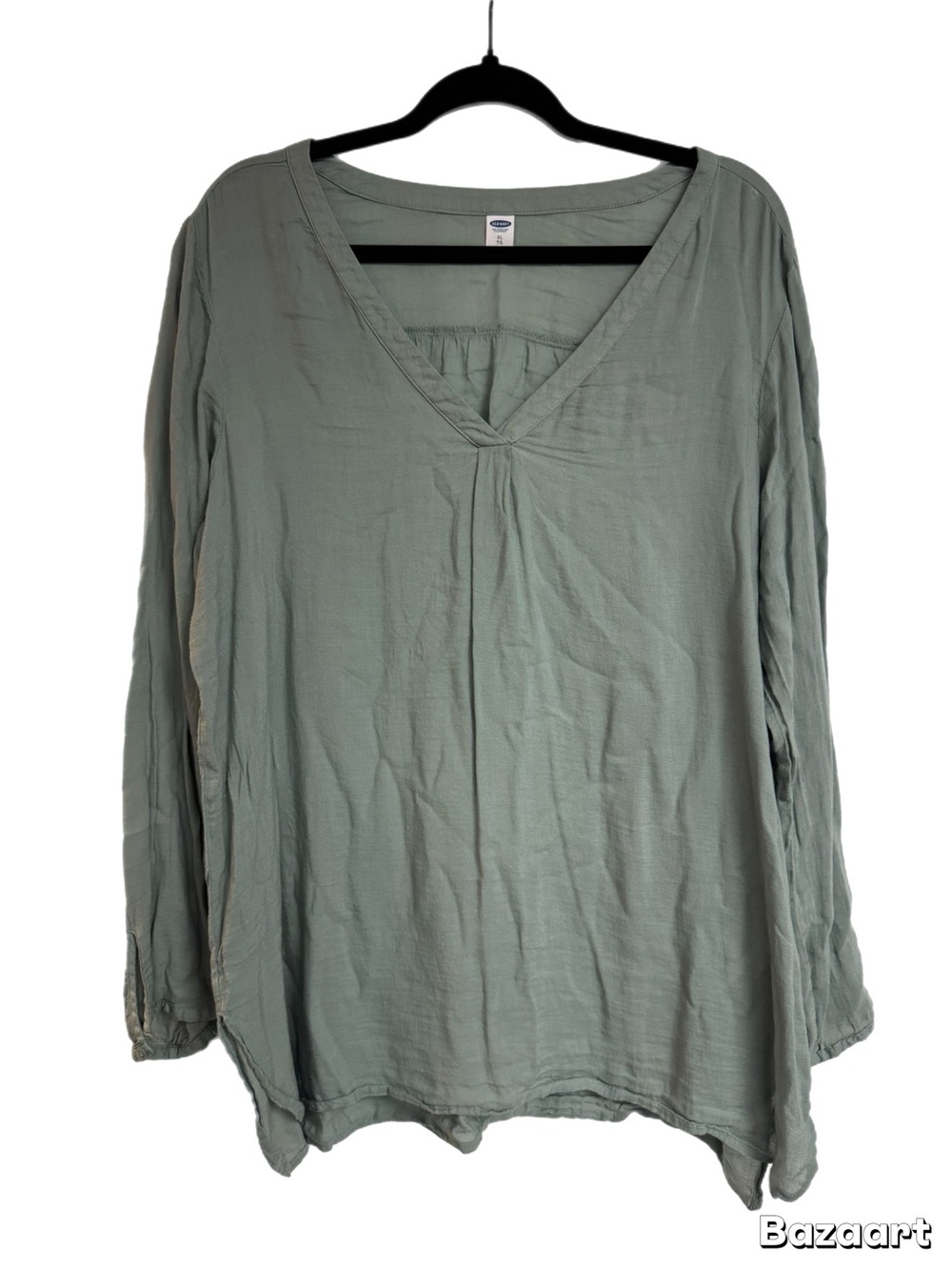 Old Navy Sage Green V-Neck Long Sleeve Tunic